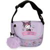 Pepe Jeans Sanrio Kuromi Retropop Borsa a Tracolla with Flap Viola 16x14x5 cm Poliestere