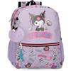 Pepe Jeans Sanrio Kuromi Retropop Zaino da Passeggio Viola 27x33x11 cm Poliestere 9.8L