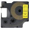 Brovacs - Nastro per etichette nero su giallo compatibile con DYMO D1 45808, 19 mm, 3/4, OPA2308, confezione da 1