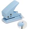 Annlpoy 1pcs Mini Perforatrice Manuale Multifunzione Portatile su carta per carta un foro,bucatrice etichette per Album Fotografici Souvenir, Design Ergonomico e Pulizia Semplice (blu)