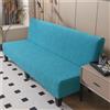 Odot Copridivano Senza Braccioli 1/2/3 Posti, Jacquard Ispessito Elasticizzato Fodere, Coperture Divano Letto Pieghevole, Copridivano Regolabile, Copri Divano Anti Scivolo (L(190-230cm),Turchese)