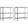 7H SEVEN HOUSE Set di 2 mensole modulari in metallo SteelSmart con 3 ripiani 120 kg 70 x 30 x 70 cm 7house