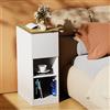Chleby Comodino Stretto, Comodino per Camera da Letto con 1 Cassetto e 2 Ripiano, Comodini Tavolino 25x45x70cm, Mobile Salvaspazio per Camera da Letto e Soggiorno Tavolino divano