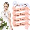 poraceous 5 Pezzi Addio Nubilato Gadget Sposa, Bride to Be Decorazione, 1 Fascia Sposa Bianca + 4 Fasce Mariée di Squadra, con Scritte in Oro Rosa, per Addio al Nubilato, Sposa di Squadra, Matrimonio