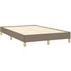 vidaXL Giroletto senza Materasso Tortora 120x190 cm Tessuto