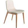 AC ANGEL CERDÁ Angel Cerdá - Sedia Imbottita Sala da Pranzo in Tessuto Marrone | Sedie Moderne, Design Minimalista ed Elegante | 60 x 48 x 78 cm, Gambe in Legno Noce | per Sala da Pranzo e Soggiorno