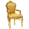 Way Home Store Poltrona barocco stile francese Luigi XVI con braccioli oro/oro