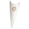 Generic 20 Coni portariso portaconfetti bomboniera 19 cm con Timbro ceralacca per Cerimonia tematica Stampato a Caldo Porta Confetti … (Fibra Bianco 50° Cinquantesimo)