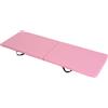 HOMCOM tappetino per ginnastica yoga pilates fitness pieghevole portatile grande comfort 180L x 60W x 5H cm rivestimento sintetico rosa