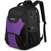 PUSLOM Zaino extra large da donna, 55 l, per computer portatile 18,4 pollici, con porta USB, borsa viaggio per grandi affari TSA, resistente per università
