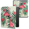 kwmobile Custodia eReader Compatibile con Amazon Kindle Oasis 10. Generation Cover - eBook Reader Flip Case - rosa/verde/verde chiaro - Fenicottero tra le palme