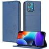 XINYEXIN Custodia per Motorola Edge 40 Neo, Cover a Libro in Pelle PU con Blocco RFID, Slot per Carte, Supporto, Protezione Completa Antiurto - Blu