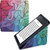 kwmobile Custodia protettiva in ecopelle per e-reader Kobo Libra 2 - Custodia a libro per e-reader in fucsia/blu/verde - Gioco di Colore