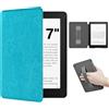 XunyLyee Custodia para 7 Pollici e-Reader 2024 Ebook Reader 7 Cover, | Cover a Conchiglia Leggera con Cinturino per la mano con Auto Sonno/Sveglia per 7 eReader, Azzurro
