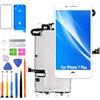 HLYGZX Display per iPhone 7 Plus, schermo LCD sostitutivo FHD, touchscreen digitizer, montaggio del telaio con auricolare, fotocamera frontale, sensore di prossimità, adesivo impermeabile, kit di