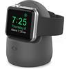 AhaStyle Supporto Apple Watch Station compatibile con Apple Watch Ultra 2, Ultra, SE2, SE, Series 9 8 7 6 5 4 3 2 1 (49/45/44/42/41/40/38mm) in silicone caricatore Apple Watch Dock Holder (grigio)