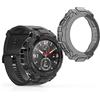 kwmobile Set 2x Custodia Smartwatch Compatibile con Huami Amazfit T-Rex/T-Rex Pro Cover - Case Trasparente Protezione Orologio Fitness - nero