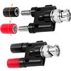 MejaRizon 2 connettori BNC, su presa jack da 4 mm Dual Banana femmina, 2 x 4 mm, morsetto di collegamento adattatore audio, Binding Posts RF coassiale BNC a Banana Coax