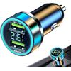 Generic Caricabatteria da auto, caricatore per auto 2 in 1 a due porte, ricarica rapida PD QC 3.0 240 W, carica USB da auto per telefoni cellulari, tablet e dispositivi, adattatore di alimentazione ad alta