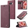 Sojlecyu Cover per Samsung Galaxy S8 Custodia, a Libro Portafoglio in Premium Pelle PU Porta Carte Flip Case Supporto Protezione Case Cover per Samsung Galaxy S8, Vino Rosso