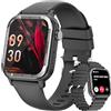 Duobuy Smartwatch Uomo con Chiamate e Assistente Vocale, 1.85 Orologio Smartwatch Uomo con Contapassi, Cardiofrequenzimetro, Sonno, Impermeabil IP68 Orologio Fitness Uomo Notifiche Messaggi per Android iOS