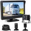 Hodozzy Kit Telecamera Retromarcia per Auto Monitor 5 Pollici Telecamera Posteriore Visione Notturna Impermeabile Telecamera di Backup schermo HD Retrocamera con Cavi 12V 24V per Auto, Camion, Camper