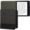 kwmobile Cover Compatibile con Kobo Libra Colour - Custodia a Libro in Tela e Pelle PU - Flip Case per eReader