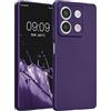 kwmobile Custodia Compatibile con Xiaomi Redmi Note 13 5G Cover - Protezione Back Case Morbida - Silicone TPU Effetto Metallizzato Lilla Metallizzato