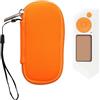 kwmobile Custodia Protettiva Compatibile con Flipper Zero Cover - Case in Neoprene per Gadget Multiuso - con Cerniera - arancione fluorescente