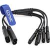 Eonvic 2 Pack IEC320 C8 Maschio a 2X C7 Femmina Y Splitter Cavo di alimentazione AC 125V 10A 1 in 2 Out AC Converter Cavo di alimentazione polarizzato per TV LED Monitor 30CM