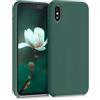 kwmobile Cover per Apple iPhone XS Custodia - Back Case per Smartphone in Silicone TPU - Protezione Gommata - verde militare
