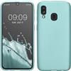 kwmobile Custodia Compatibile con Samsung Galaxy A40 Cover - Back Case Morbida - Protezione in Silicone TPU Effetto Metallizzato menta metallizzato
