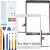 HLYGZX Touchscreen per iPad 7 10.2 2019 A2200 Bianco con Pulsante Home