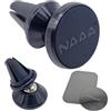 NAAA Supporto per cellulare da auto magnetico per auto, universale, con potenti magneti + piastra in metallo, compatibile con iPhone Samsung Huawei - nero