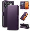 Yunubeyii Cover Libro per Nothing Phone 4a Pro - [Blocco RFID] Luxury PU Leather Portafoglio Card Holder Magnetic Phone Custodia con Kickstand, Cover Protettiva Antiurto, Viola