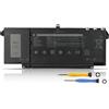 K KYUER 42Wh 9JM71 Batteria per Dell Latitude 13 14 15 7320 7420 7520 5320 2-in-1 Business Laptop P110F P133G P134G P135G P138G P135G001 7FMXV 0TN2GY TN2GY 4M1JN 1PP63 HDGJ8 MHR4G Notebook Battery