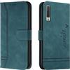 Lihondar Cover per Samsung Galaxy A7 2018 / A750, Custodia Samsung A7 2018 / A750 Portafoglio, Flip Libro Wallet Case Custodia in Pelle PU Premium, Slot per Schede, con Magnetica a Scatto (Verde)