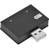 Annadue Hub USB Doppio USB 2.0 Maschio a 2 Porte, Kit Convertitore Adattatore Splitter per Caricabatterie Doppio USB 2.0 Maschio a 2 Porte, Robusto e Durevole (Nero (per Alcantara 9040))