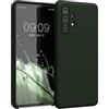 kwmobile Cover per Samsung Galaxy A52 / A52 5G / A52s 5G Custodia - Back Case per Smartphone in Silicone TPU - Protezione Gommata - verde scuro matt