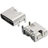 MMMO 2 PEZZI porta USB C Type-C da saldare con 6 pin e 4 punti di ancoraggio through hole pezzo di ricambio per riparare dispositivi elettronici