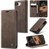 Sojlecyu Cover per iPhone 16e/17e a Libro Portafoglio Pelle PU, Caffè | Custodia con 2 slot carte e scomparto banconote, chiusura magnetica, funzione supporto e TPU antiurto - Custodia a libretto