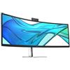 HP 549pm - Serie 5 Pro - Monitor LED - Curvo - 124,5 cm (49) - 5120 x 1440 Dual Quad HD a 165 Hz - VA - 400 cd/m² - 4000:1-5 ms - HDMI, DisplayPort, USB-C - Nero, Argento (supporto)