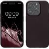kwmobile Custodia Compatibile con Apple iPhone 15 Pro Cover - Back Case Morbida - Protezione in Silicone TPU Effetto Metallizzato bordeaux metallizzato