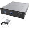 Akasa AK-ICR-36 USB 3.2 Gen 2 Typ C Panel - schwarz