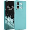kwmobile Custodia Compatibile con Xiaomi Redmi Note 13 5G Cover - Protezione Back Case Morbida - Silicone TPU Effetto Metallizzato Menta Metallizzato