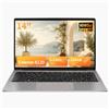 LONGEVINCE 14 pollici Ultrabook Laptop, 8 GB DDR4, 1920 x 1080 IPS, Celeron N4120 (fino a 2,6 GHz), USB 3.0, ultra-sottile portatile Notebook (Gray, 8+256G SSD)