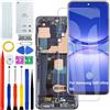 HLYGZX OLED - Display LCD per Samsung Galaxy S20 Ultra 5G G988B/DS G988B G988 G9880, kit di riparazione (nero con cornice, con impronte digitali, schermo curvo)