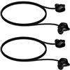 kwmobile 2x Laccetto Portauricolari Compatibile con Samsung Galaxy Buds/Buds Plus - Cordino Portacuffie In-Ear - Laccio Ferma Cuffiette nero