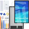 HLYGZX Display Schermo per Lenovo Tab M10 3rd Gen Nero | con kit di riparazione，IPS LCD，Display HD，Sostituire lo schermo