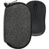 kwmobile Custodia Mouse Wireless Compatibile con Logitech M240 SILENT / M325S - Custodia Neoprene Mouse - Astuccio Porta Mouse PC Gaming antracite/bianco